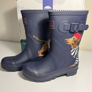 NWT Joules Molly Welly Dachshund Rain Boots